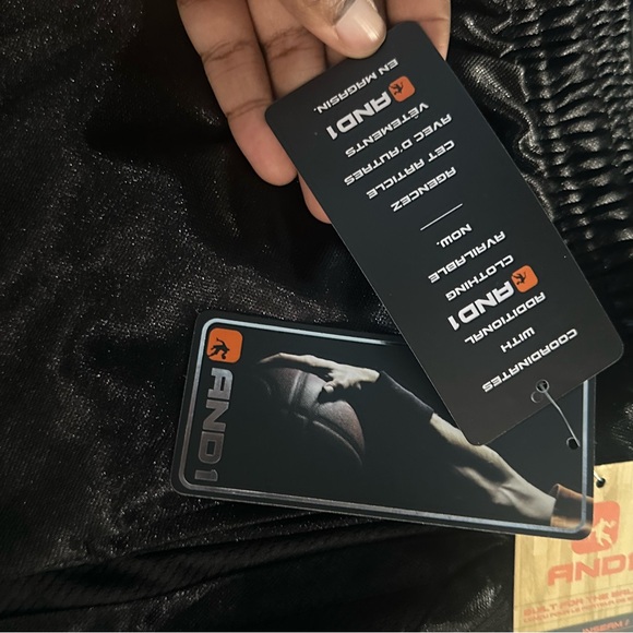 AND1 Men’s Basketball Shorts Athletic Gym Fitness Workout Long Knee Length NEW - Picture 10 of 12